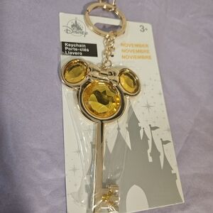 New Disney Keychain - Key to the Kingdom - Birthstone Minnie - November